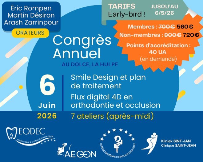 Eric Rompen Congrès dentaire 2026 - Conférences et ateliers pratiques | EODEC